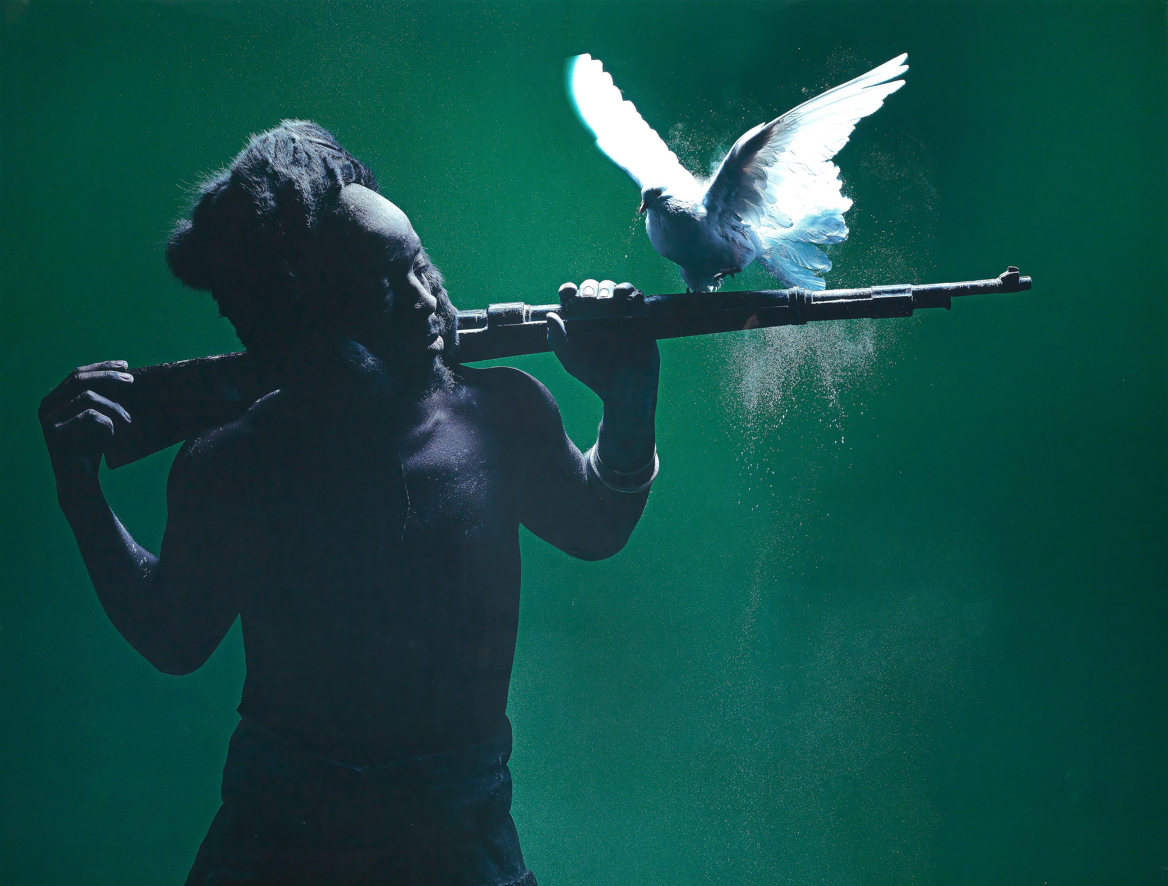 Mohau Modisakeng - Ditaola (Frame Iv) (Diatola Series), 2014 (Mounted On Aluminium)