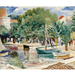 Moïse Kisling - Bateaux Au Port