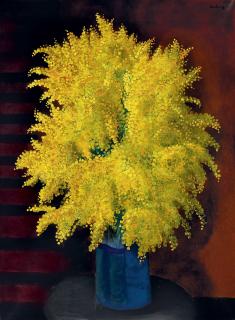Moise Kisling - Bouquet de mimosas