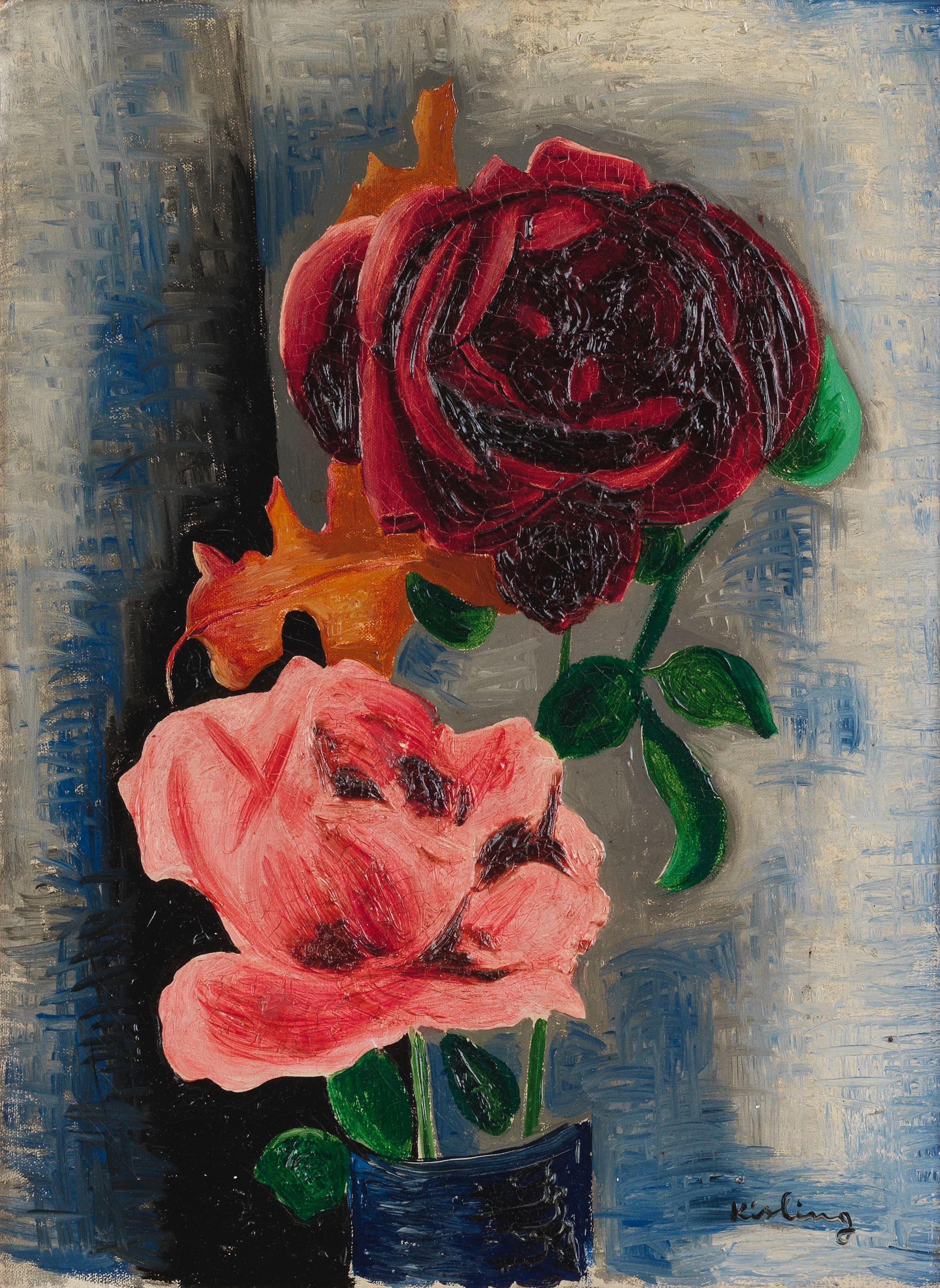Moïse Kisling - Deux roses