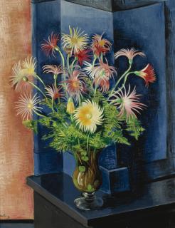 Moïse Kisling - Fougères Et Gerberas