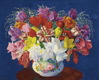 Moïse Kisling - Grand Bouquet De Tulipes