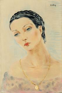 Moïse Kisling - Jeune femme au pendentif