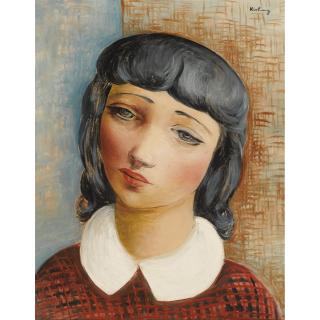 Moïse Kisling - Jeune Fille Au Corsage Rouge