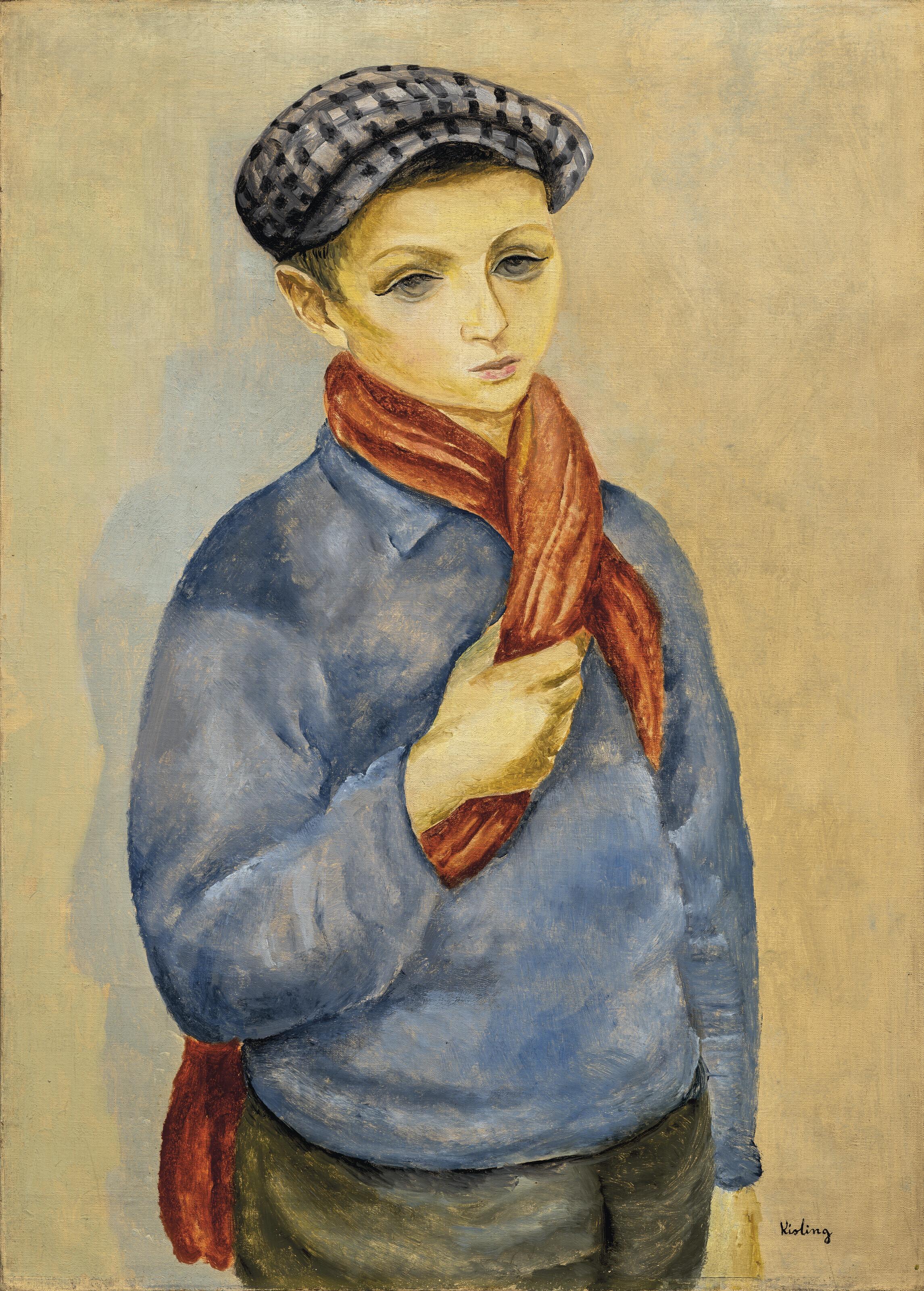 Moise Kisling - Jeune garçon à la casquette