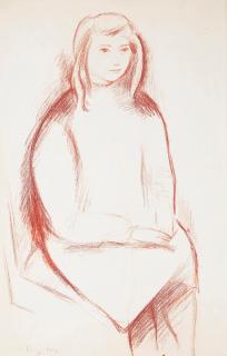 Moise Kisling - L. jeune fille assis