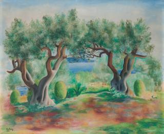 Moise Kisling - Paysage de Sanary
