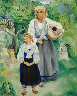 Moïse Kisling - Paysannes en costume traditionnel