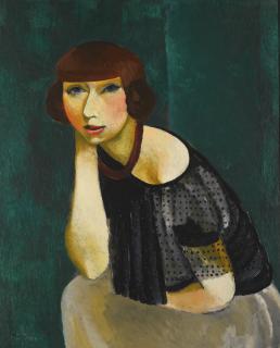 Moïse Kisling - Portrait De La Sœur De Mme Renée Kisling
