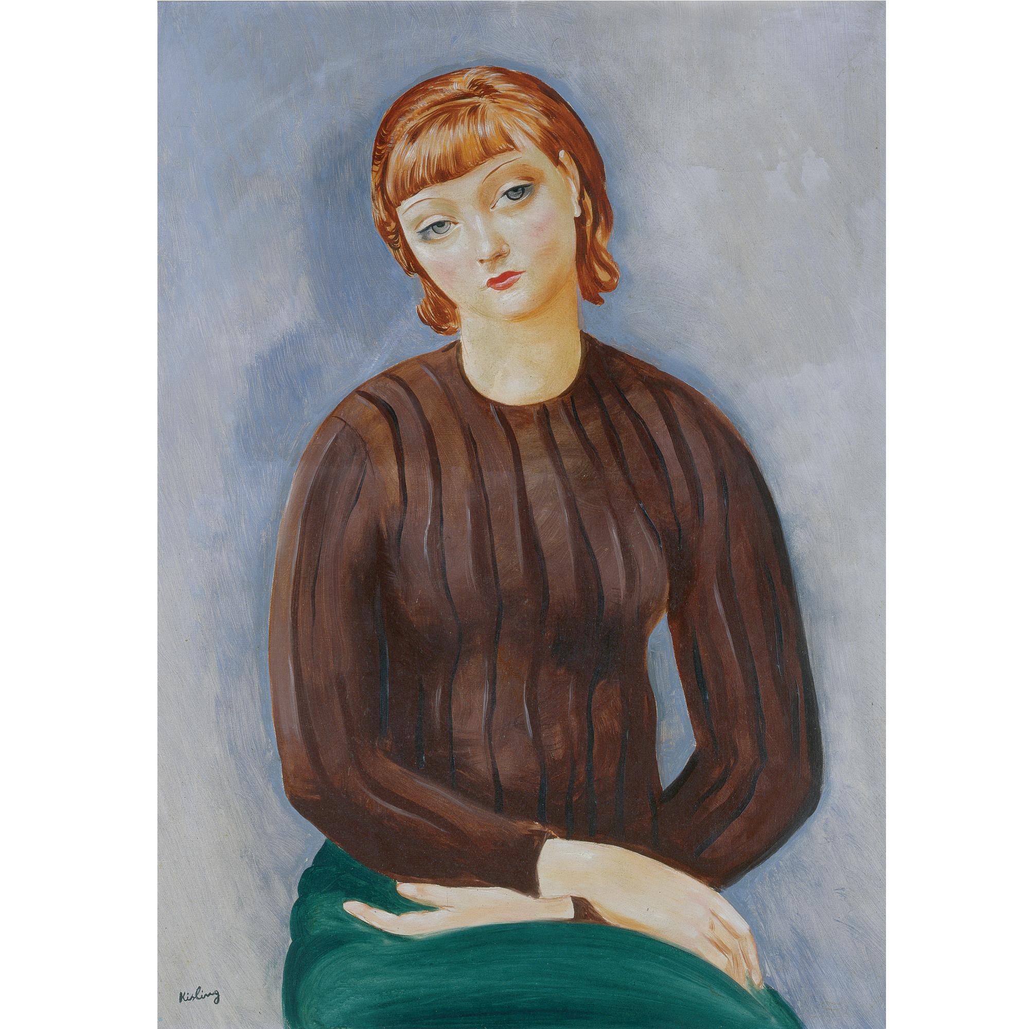 Moïse Kisling - Portrait D\'Une Jeune Femme