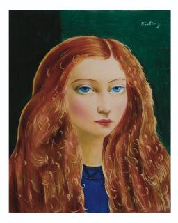 Moïse Kisling - Rousse Aux Yeux Bleus