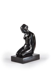 Moissej Kogan - Kniender Frauenakt mit geneigtem Kopf.