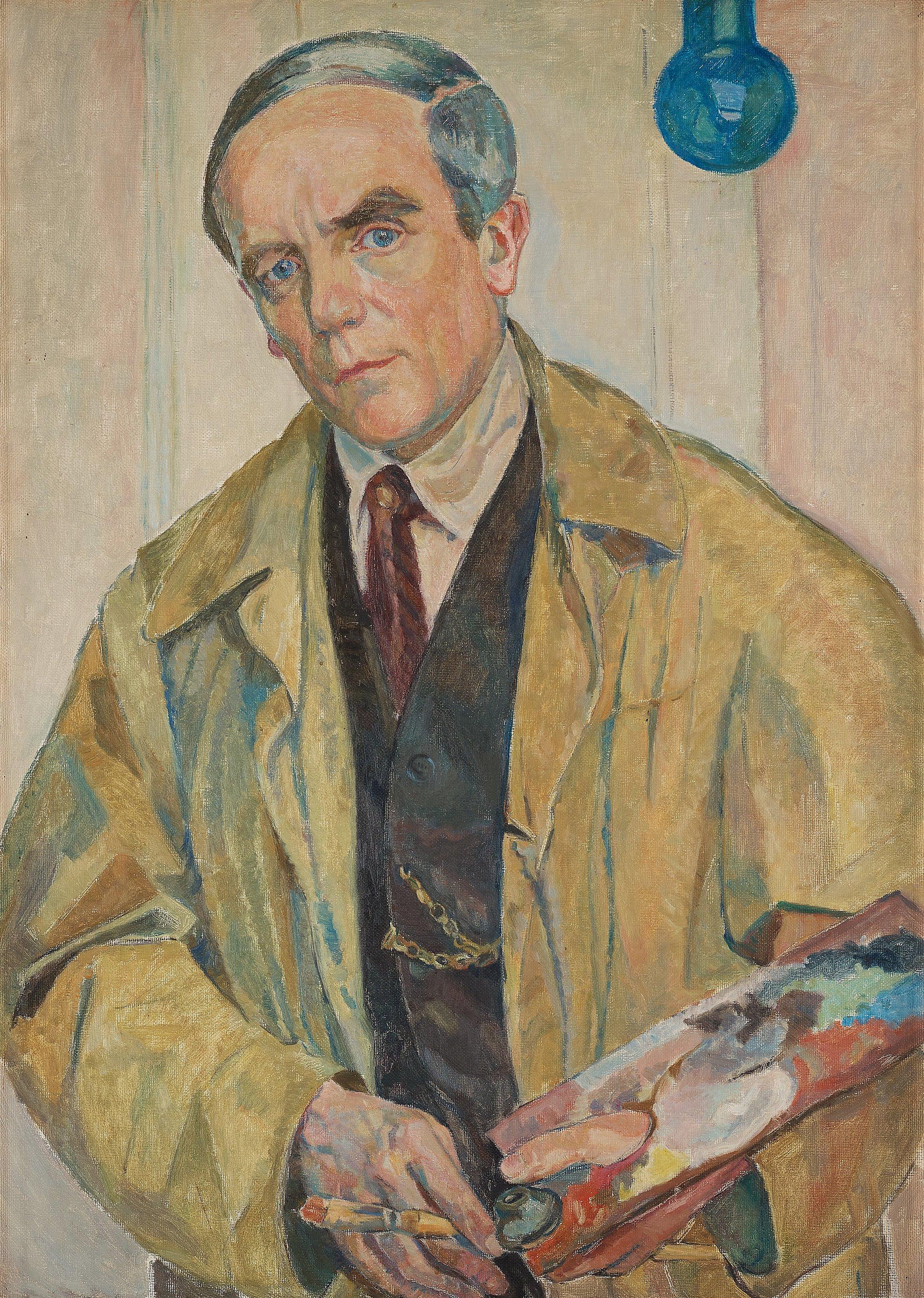 Mollie Faustman - Carl Wilhelmson\'s self-portrait from 1927 (copy after Wilhelmson\'s original in Galleria degli Uffizi, Florence)
