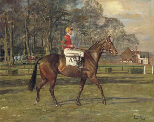 Molly Maurice Latham - A racehorse with jockey up