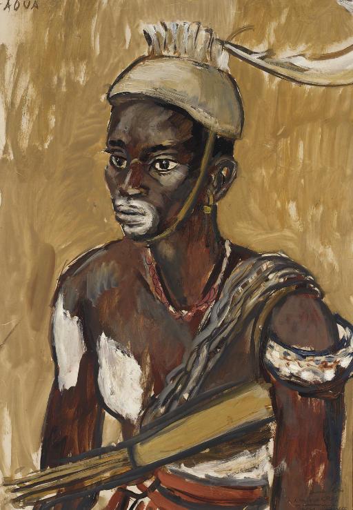 Monique Cras - Guerrier Lobi, Gaoua, Haute-Volta