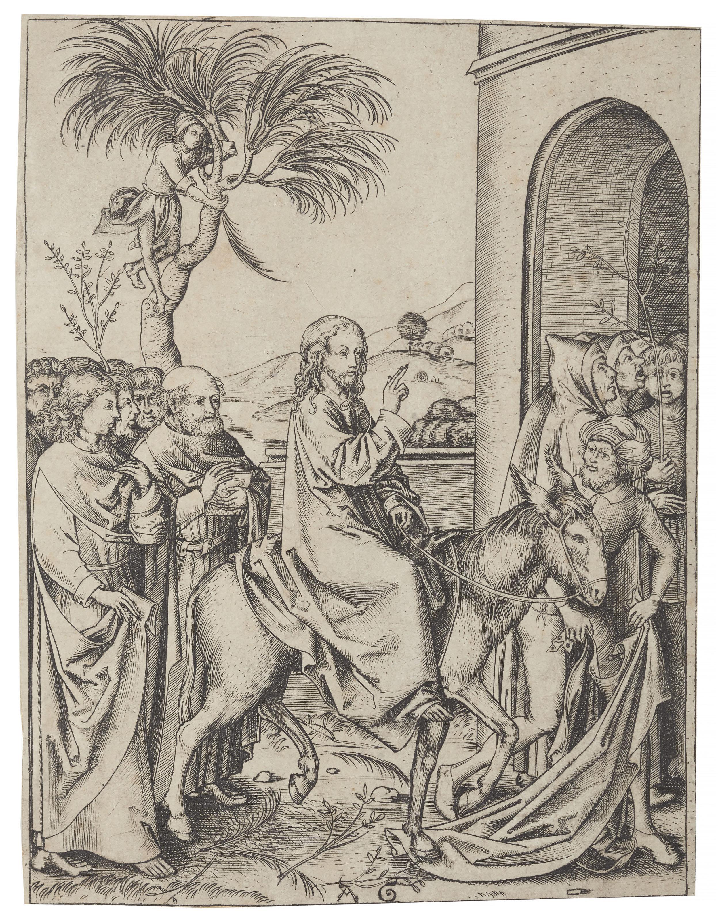 Monogrammist Ag - Christ\'s Entry into Jerusalem, from: The Passion