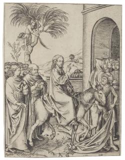 Monogrammist Ag - Christ\'s Entry into Jerusalem, from: The Passion