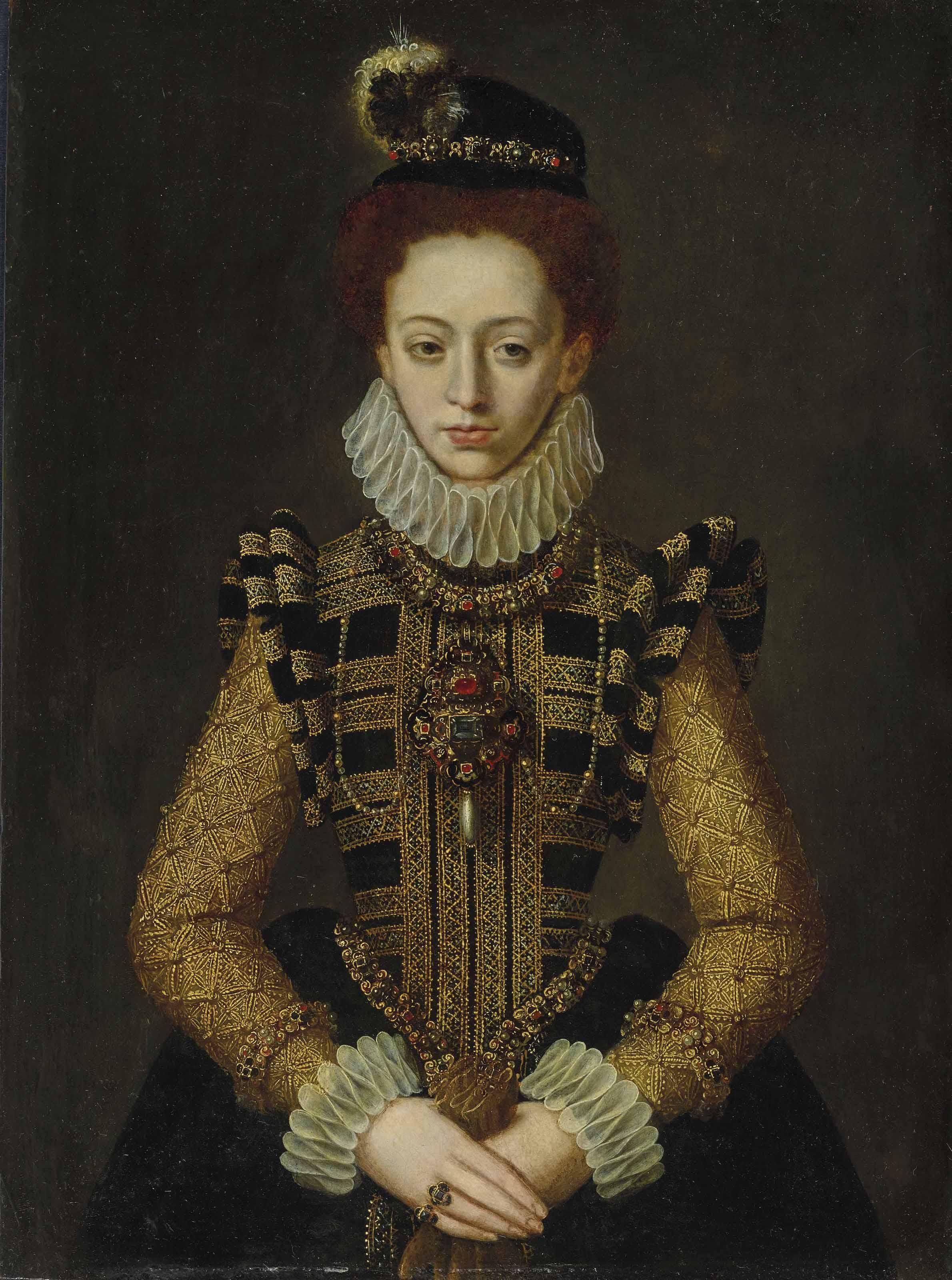 Monogrammiste Ac - Portrait de Sibylle de Clèves-Juliers-Berg, margravine de Burgau (1557-1628)