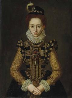 Monogrammiste Ac - Portrait de Sibylle de Clèves-Juliers-Berg, margravine de Burgau (1557-1628)