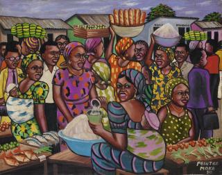 Monsengwo Kejwamfi - Congolese market Scene