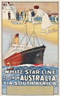 Montague Birrell Black - White Star Line To & From Australia