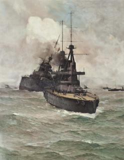 Montague Dawson, F.R.S.A., R.S.M.A. - Bringing In The Wounded Lion