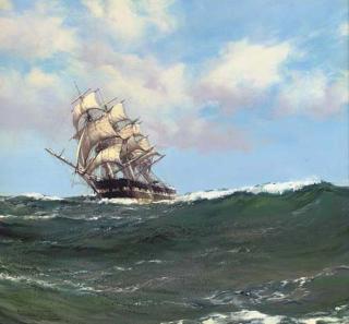 Montague Dawson, F.R.S.A., R.S.M.A. - Cracking Along In The Trade Winds