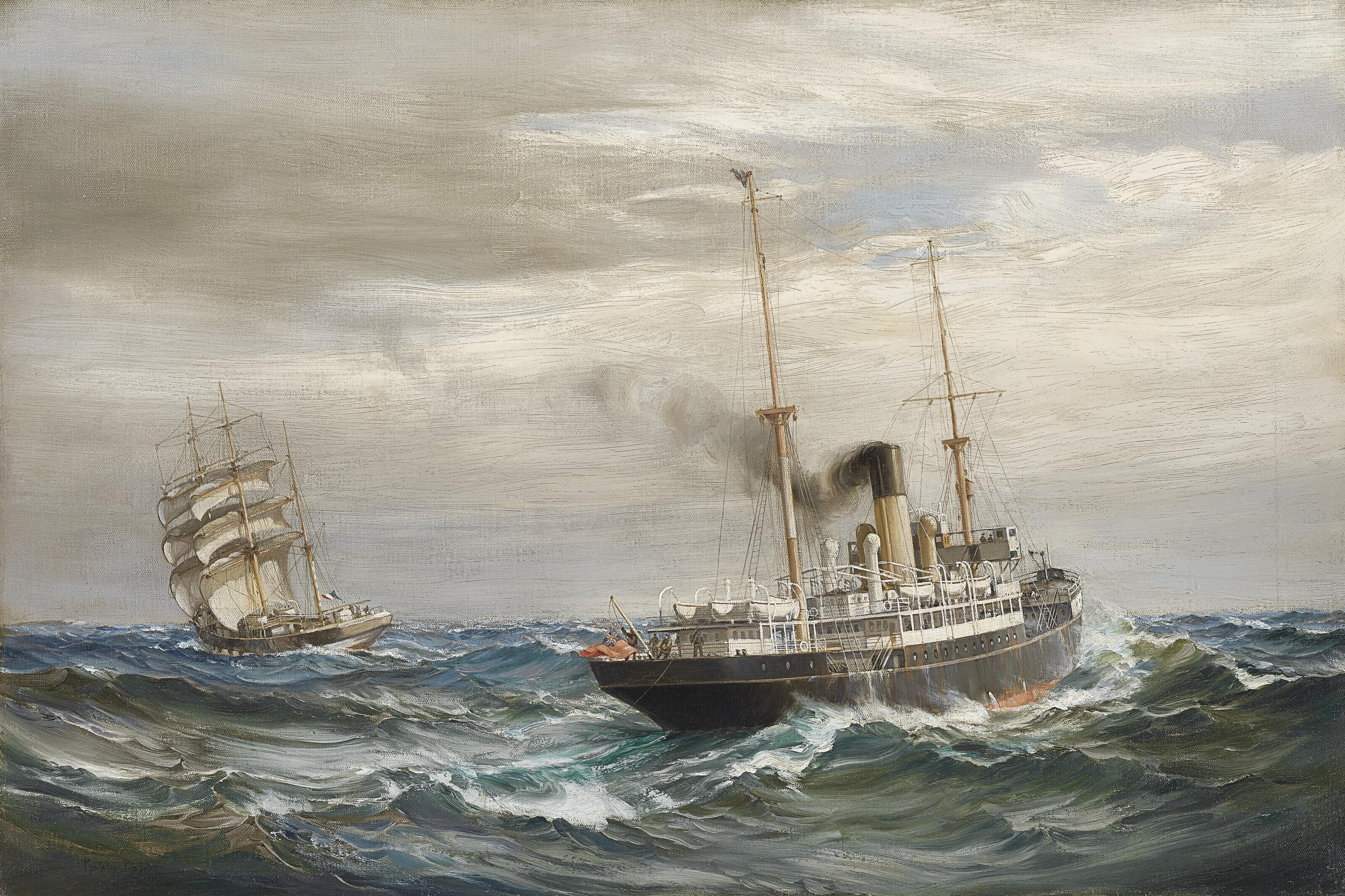 Montague Dawson, F.R.S.A., R.S.M.A. - Passing Salutations