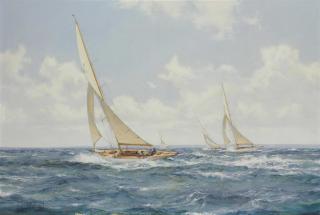 Montague Dawson, F.R.S.A., R.S.M.A. - Summer Sailing, Florida