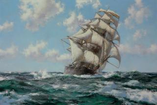 Montague Dawson, F.R.S.A., R.S.M.A. - The Flying Clipper Ship \'The Lightning\'