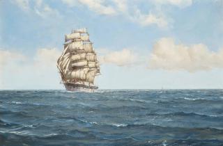 Montague Dawson, F.R.S.A., R.S.M.A. - The Golden Fleece In The Tradewinds