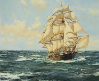 Montague Dawson, F.R.S.A., R.S.M.A. - The Medford Clipper \'Herald of the Morning\'
