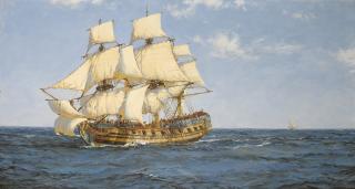 Montague Dawson, R.S.M.A., F.R.S.A. - A French Sloop