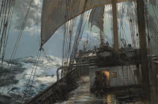 Montague Dawson, R.S.M.A., F.R.S.A. - A Night At Sea