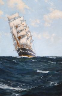Montague Dawson R.S.M.A., F.R.S.A. - A Southerly Wind - Waimate