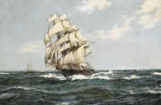 Montague Dawson R.S.M.A., F.R.S.A. - British Surging On (The Gem Of The Ocean) 