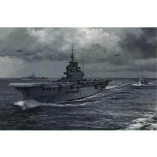Montague Dawson R.S.M.A., F.R.S.A. - British The Aircraft Carrier And Escort