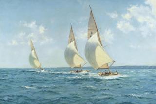 Montague Dawson R.S.M.A., F.R.S.A. - Racing In The Solent