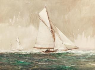 Montague Dawson - A windy day