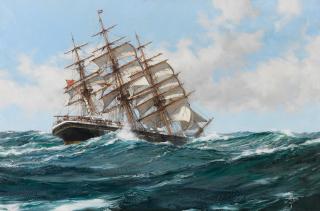 Montague Dawson - \'Hurrying Seas\'