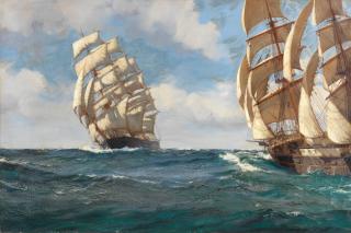 Montague Dawson - Passing ships