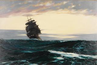 Montague Dawson - Rolling along