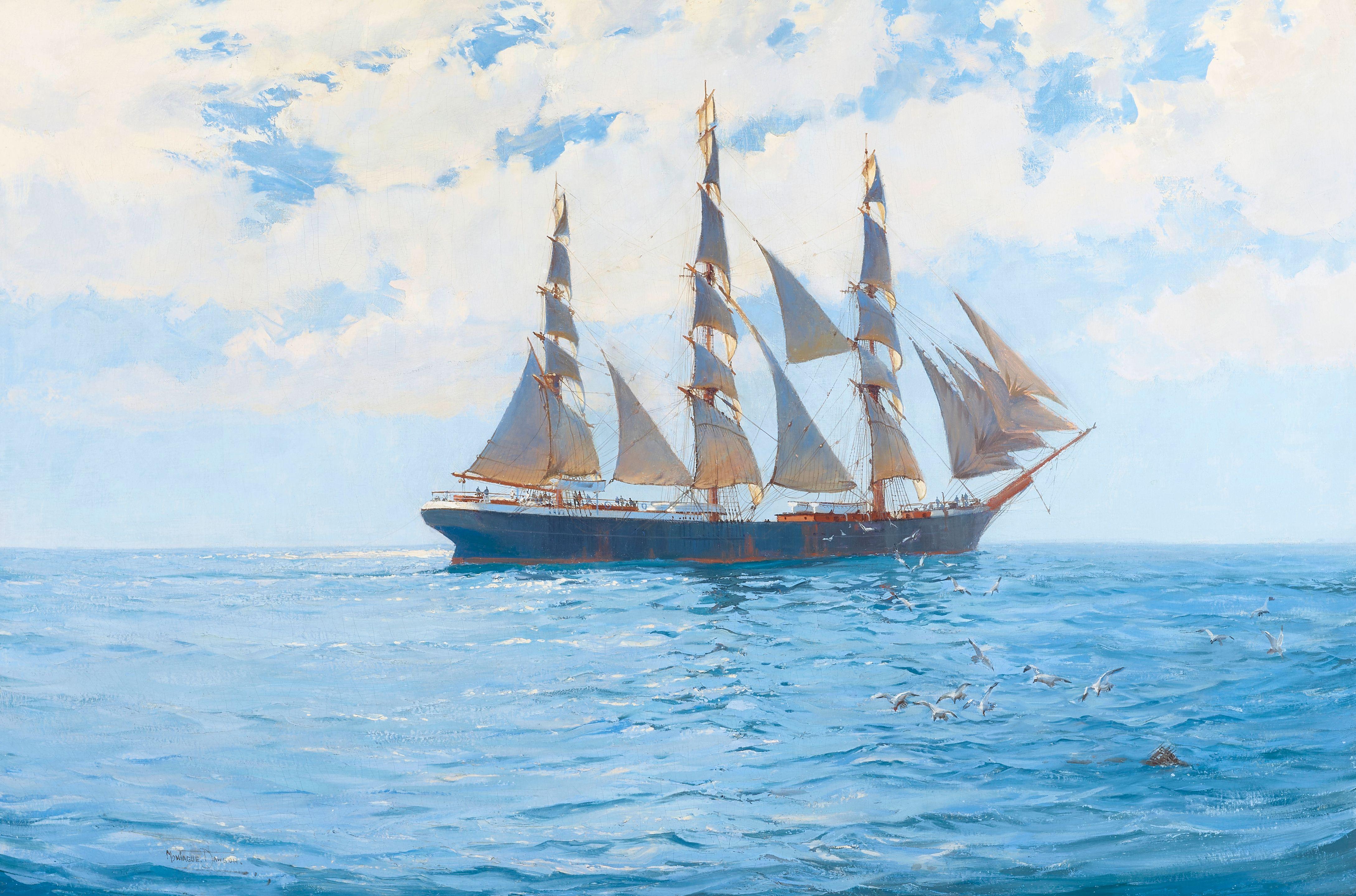 Montague Dawson - The Torrens in California waters