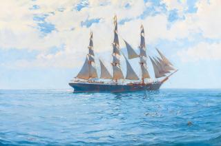 Montague Dawson - The Torrens in California waters