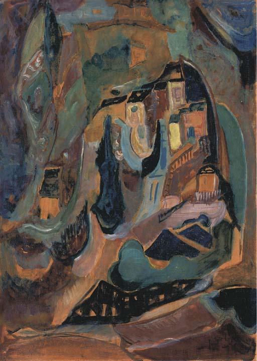 Mordechai Levanon - Safed Landscape