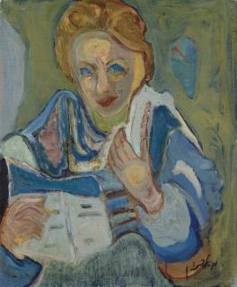 Mordechai Levanon - Woman Reading