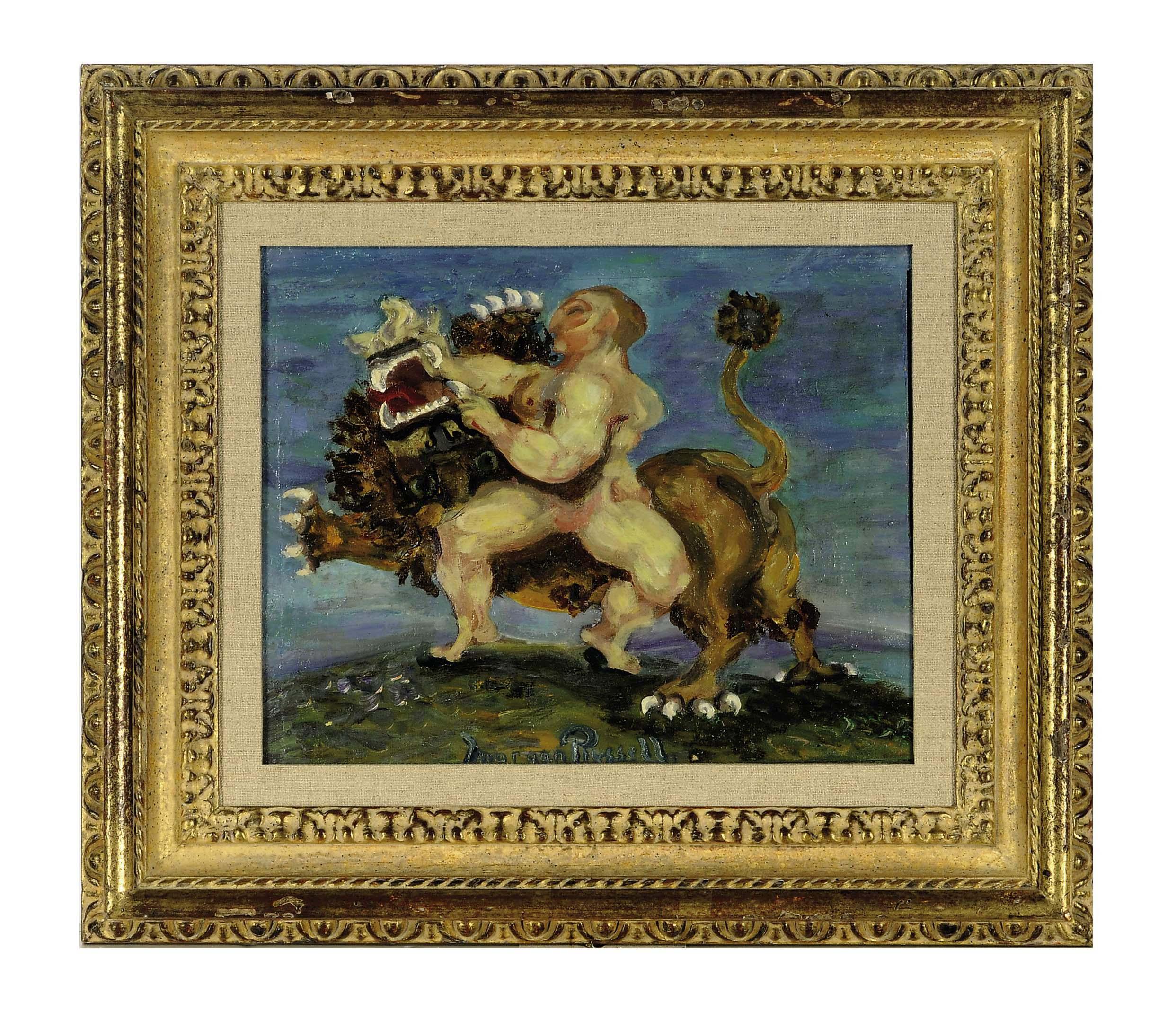 Morgan Russell - Gilgamesh and the Lion