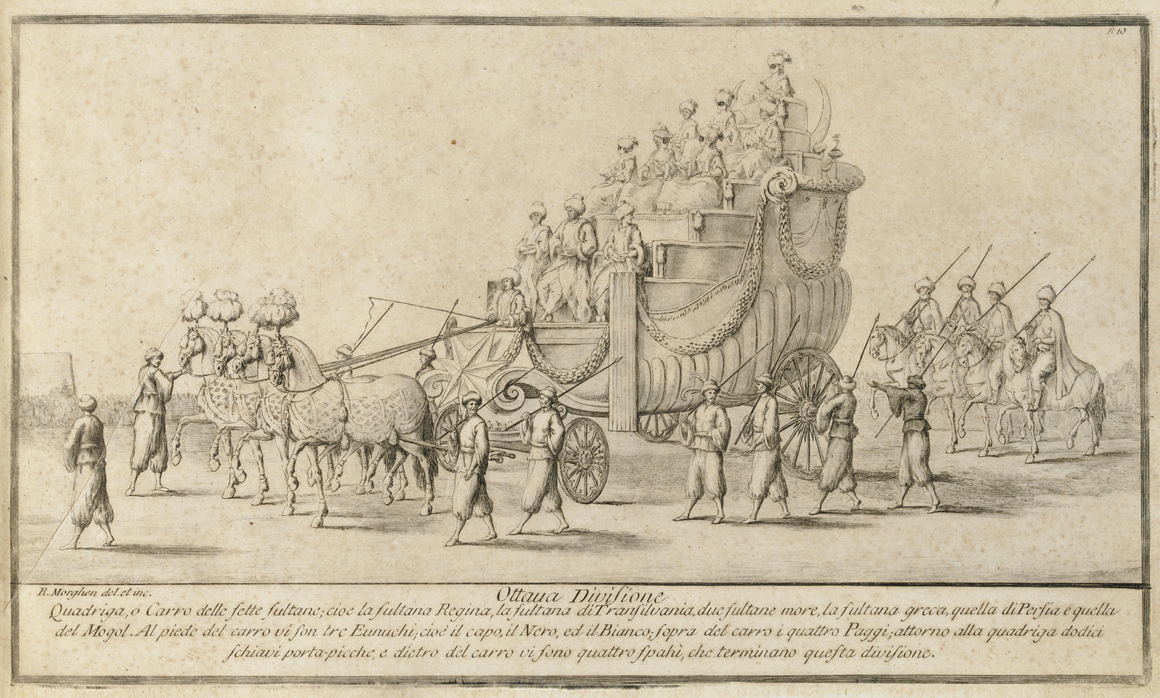 Morghen, Raffaello - Celebre Mascherata Fatta Nella Splendissima Città Di Napoli In Campagna Felice Nel Carnovale Dell\'Anno 1778 Rappresentante Nella Verità... Il Viaggio Del Gran Signore Alla Mecca. [Napoli: 1778]