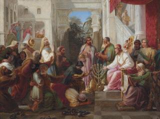 Moritz Daniel Oppenheim - A merciful king