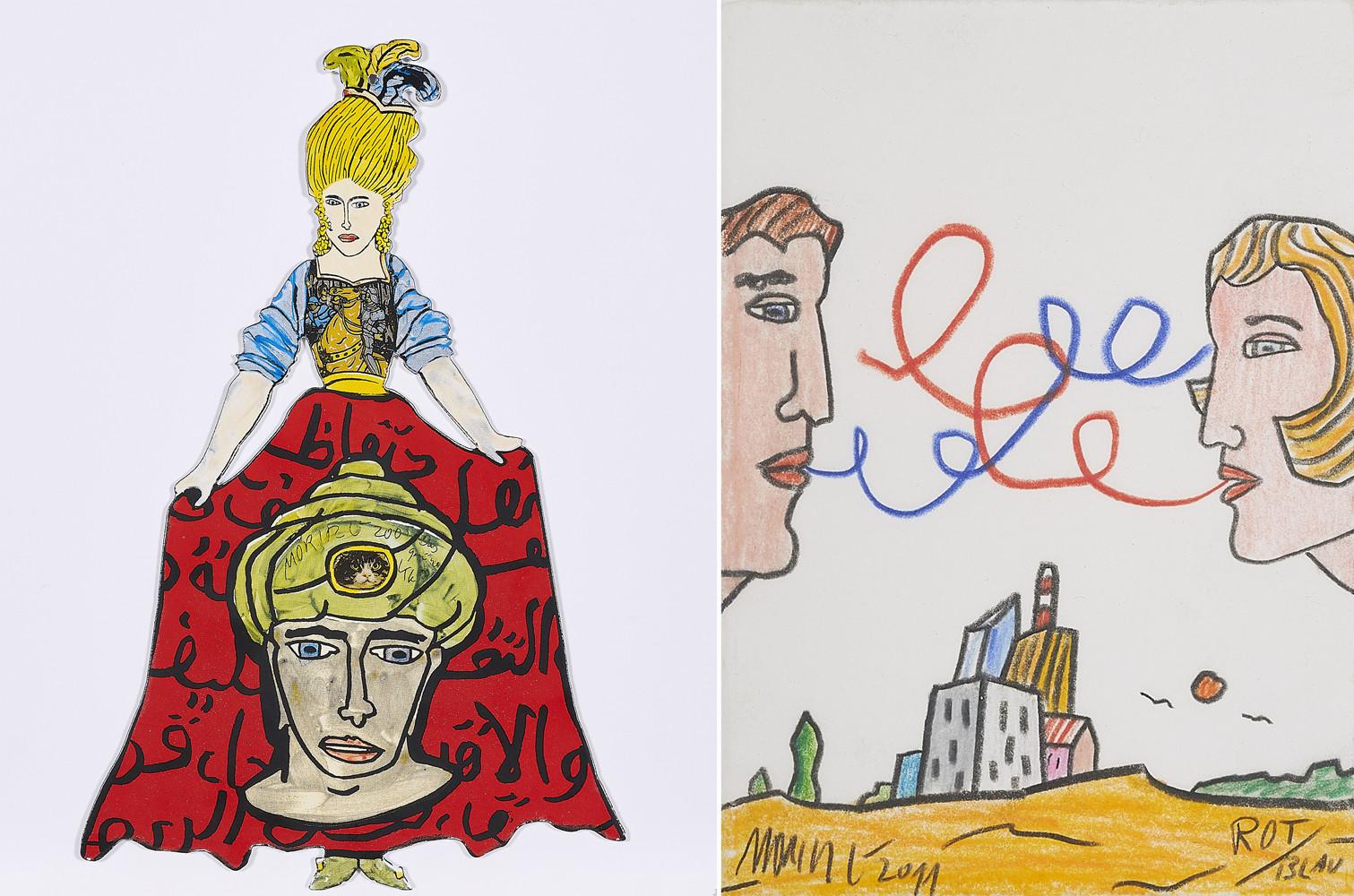 Moritz Götze - Konvolut von 1 Papierarbeit und 1 Edition.